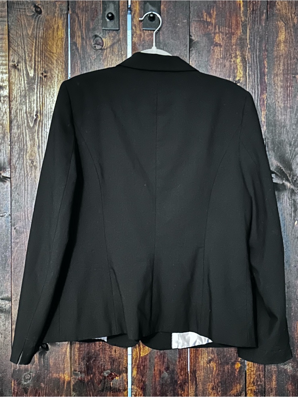 Calvin Klein Black Women's Single-Button Notch Lapel Blazer - Picture 2 of 3